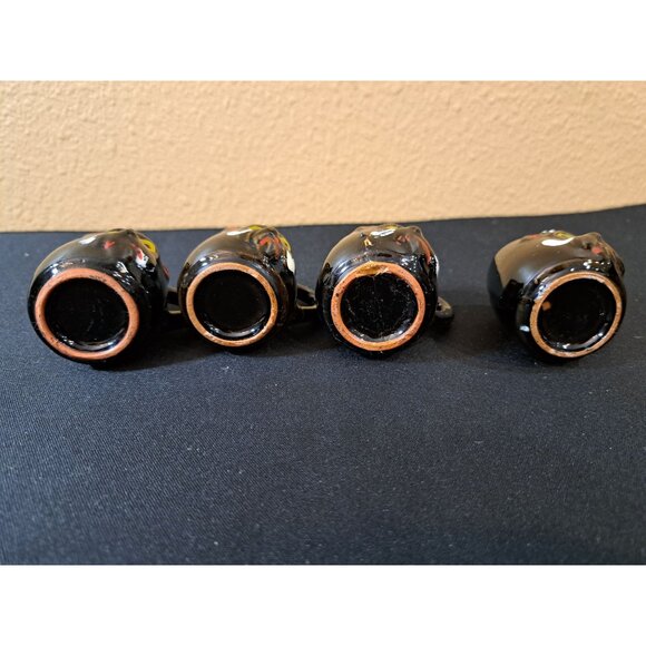 Vintage Poodle Head /Terriers Hand-Painted Ceramic Mini Cups - Picture 3 of 12